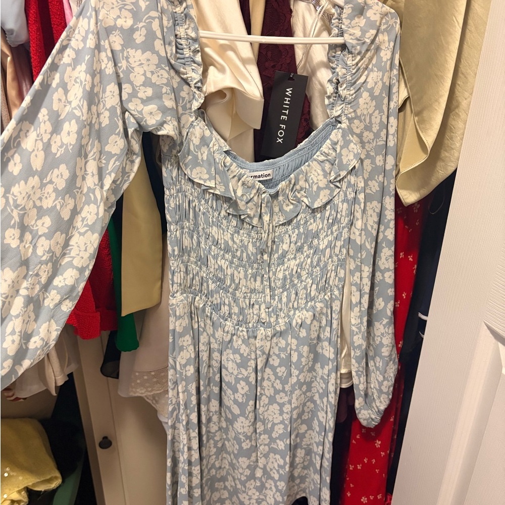 White Fox Blue Floral Dress
